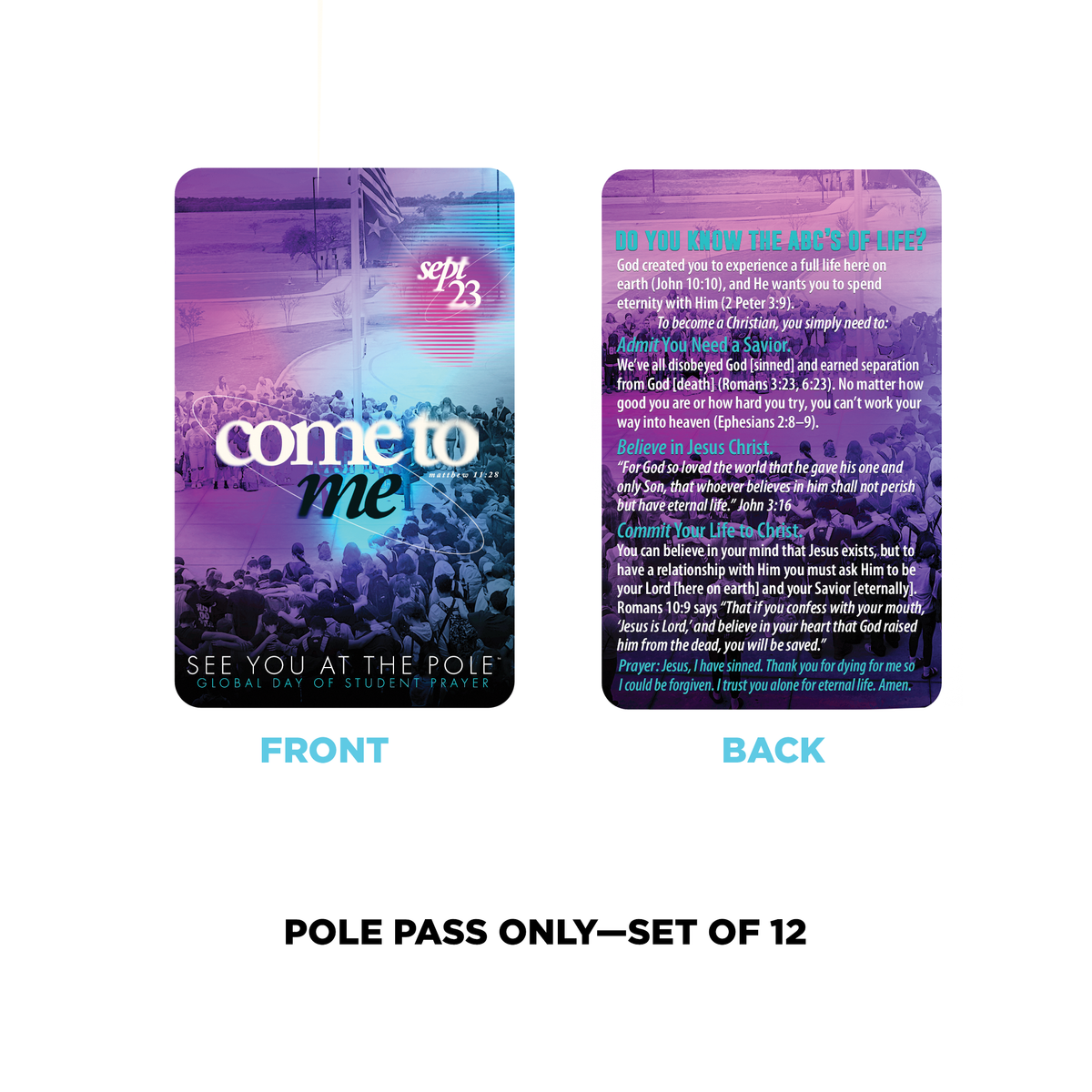 Pole Pass ONLY (set of 12)