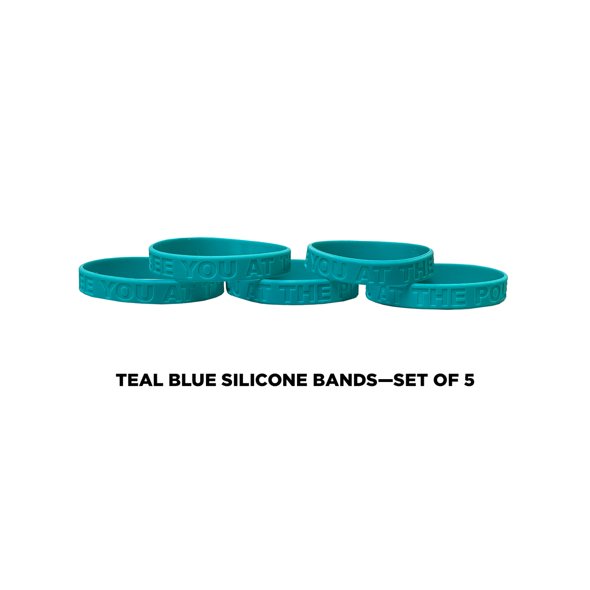 Teal Silicone Band (set of 5)