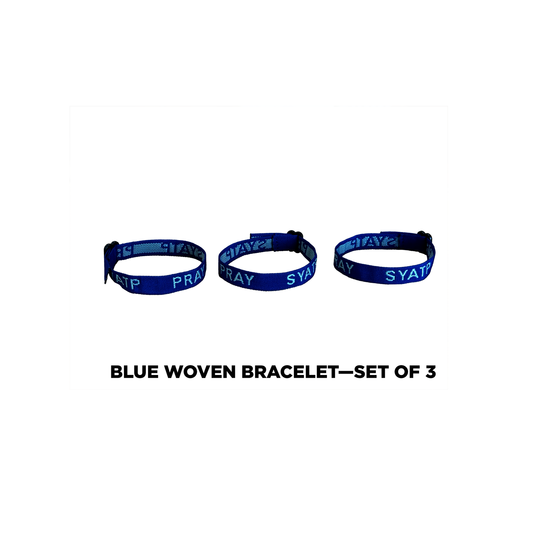 Blue Woven Bracelet (set of 3)
